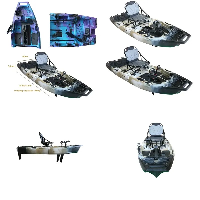 Fishing Boat Seat - 8-футовый модульный одноместный каяк с педальным
