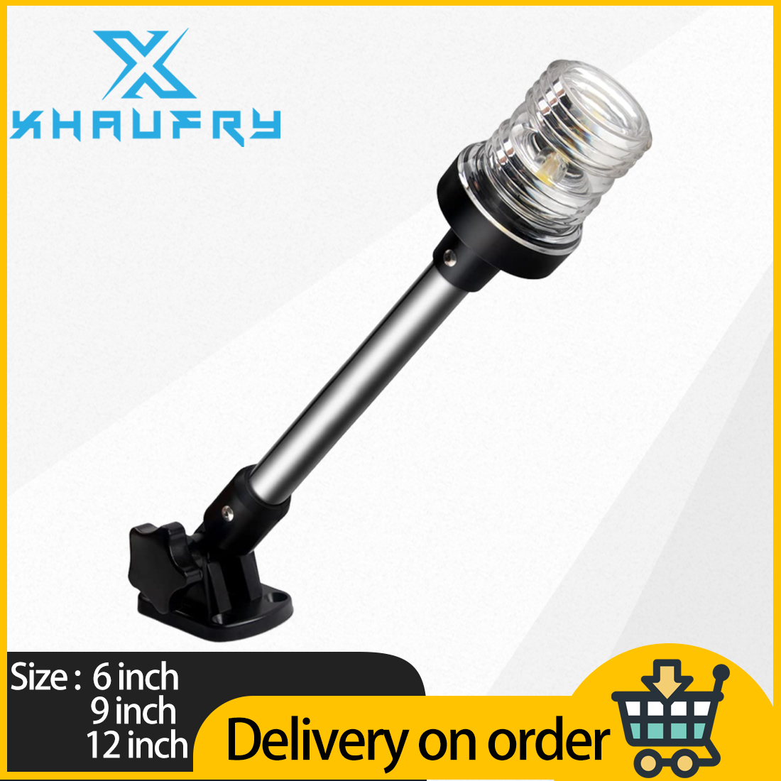 Fishing Boat Navigation Light - Светодиодные лампы 360° белого света, складные,